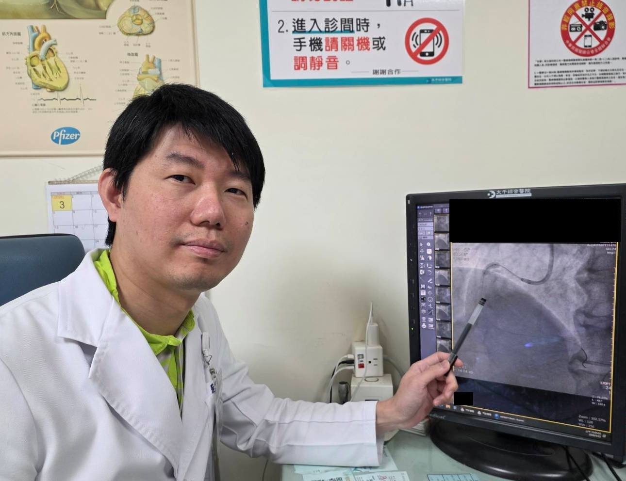 羅健賢醫師表示，血管壁鈣化嚴重時，可使用血管內震波碎石術協助破壞鈣化結構，且不傷及周邊組織。